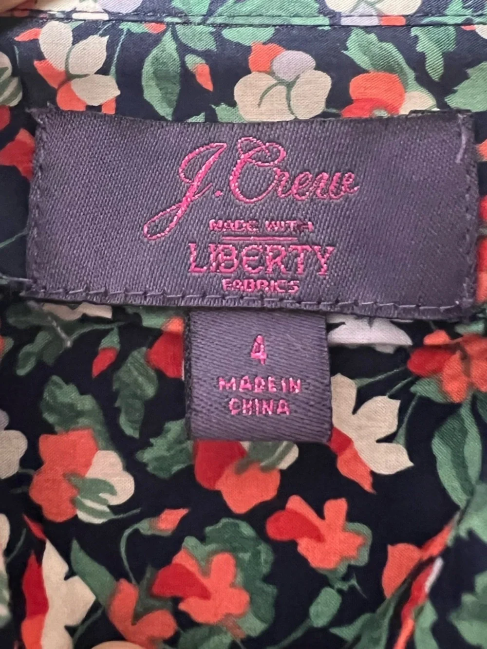 J. Crew Liberty Sarah Floral Cotton Button-Up Perfect Shirt